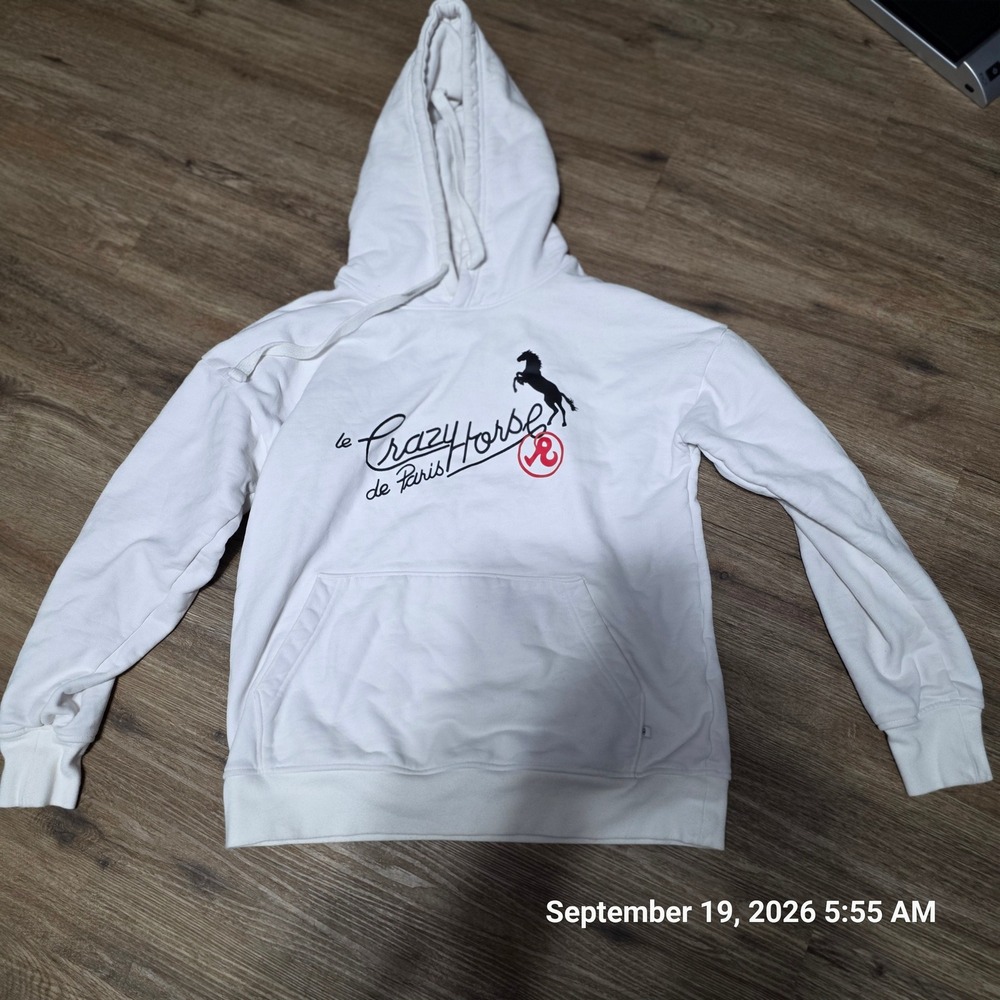 Richardson x Le Crazy Horse de Paris Hoodie White Graphic Sweatshirt Small 2021
